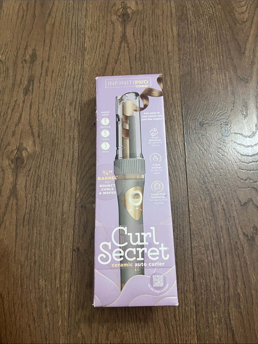 Curl Secret Ceramic Auto Curler in Lavender/Gold -